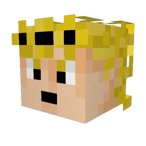RoboX11 Minecraft avatar head, 3D render