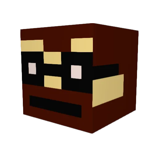 Robo_Bass Minecraft avatar head, 3D render