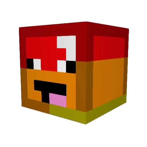 Robocat562 Minecraft avatar head, 3D render