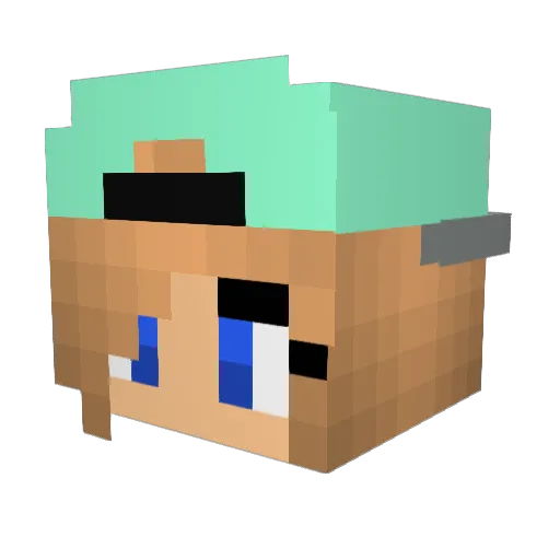 Robocopgirl Minecraft avatar head, 3D render