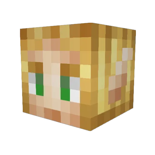 Roboflame Minecraft avatar head, 3D render