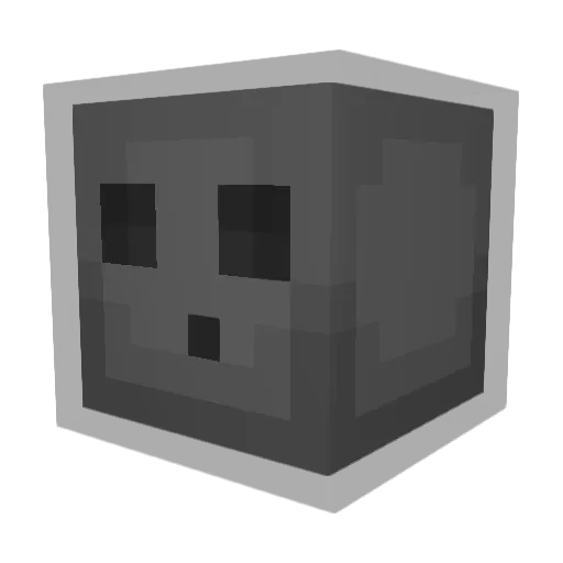 Robomeigo Minecraft avatar head, 3D render
