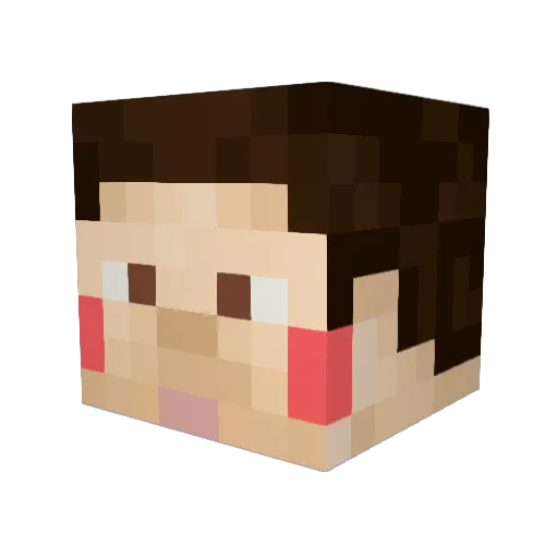 Robomex Minecraft avatar head, 3D render