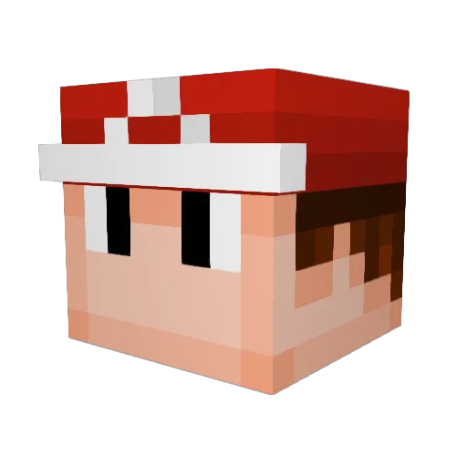 Robonaut_007 Minecraft avatar head, 3D render