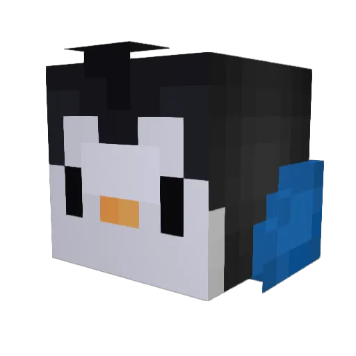 Robono8 Minecraft avatar head, 3D render