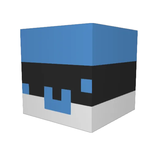 Robontsik Minecraft avatar head, 3D render