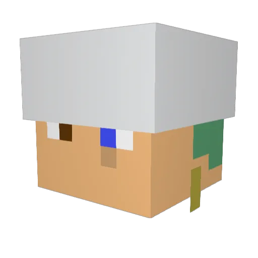 Robot0429 Minecraft avatar head, 3D render