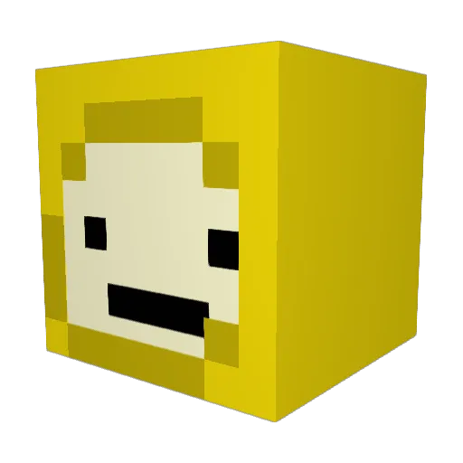 Robot450 Minecraft avatar head, 3D render
