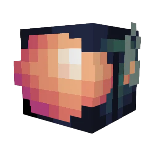 RobotChicken37 Minecraft avatar head, 3D render