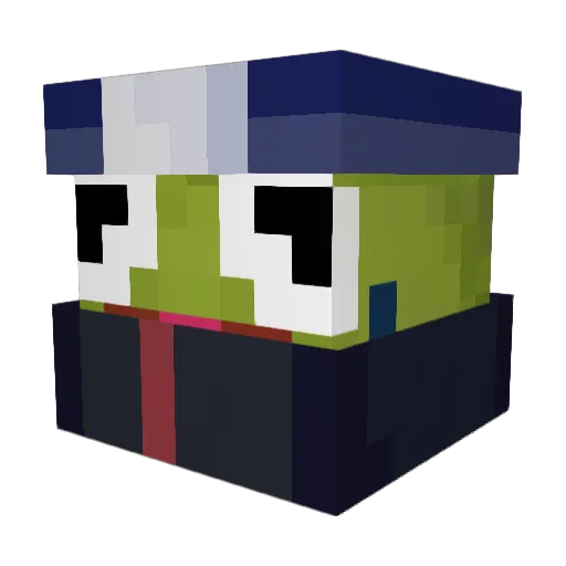 RobotCool20 Minecraft avatar head, 3D render