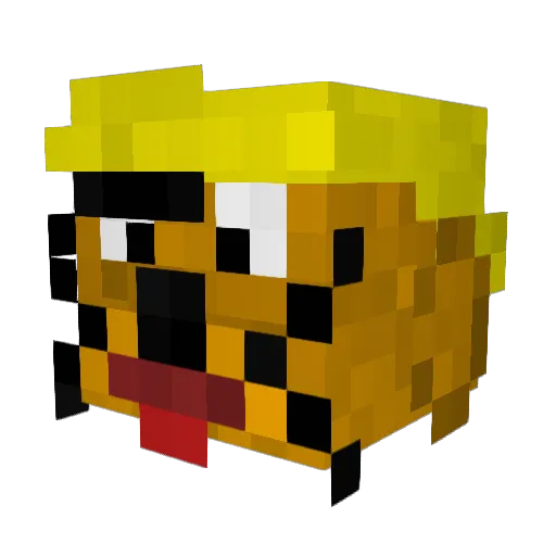 RobotF1sh Minecraft avatar head, 3D render