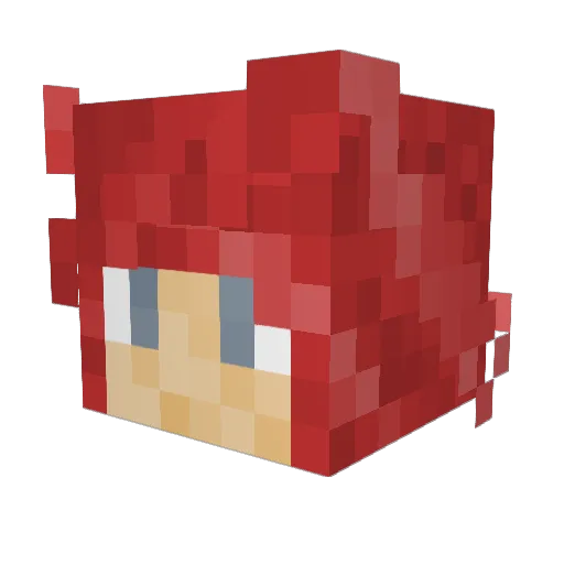 RobotGirl1001 Minecraft avatar head, 3D render