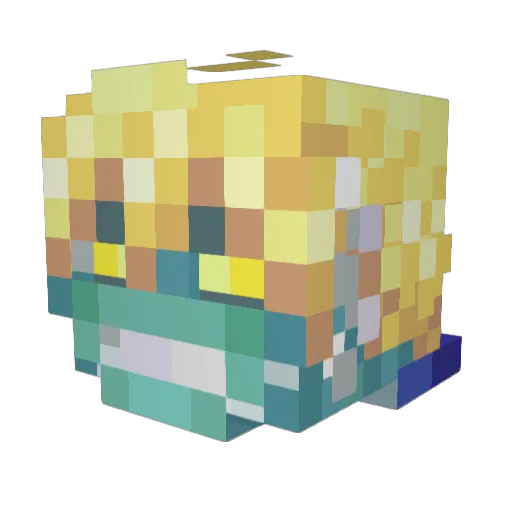 RobotKy Minecraft avatar head, 3D render
