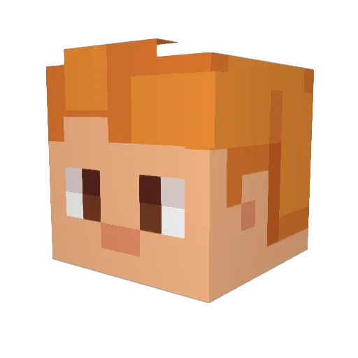 RobotPants Minecraft avatar head, 3D render