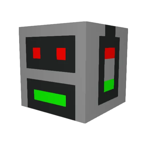RobotR1 Minecraft avatar head, 3D render