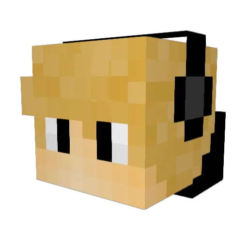 RobotXE04 Minecraft avatar head, 3D render