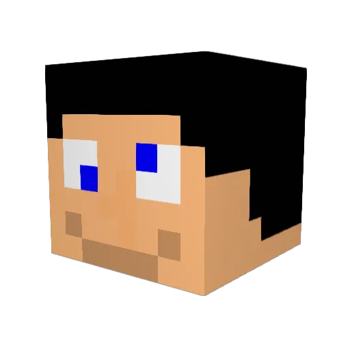 Robot_77 Minecraft avatar head, 3D render