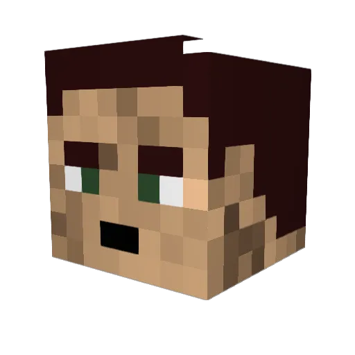 Robot_Falcon Minecraft avatar head, 3D render