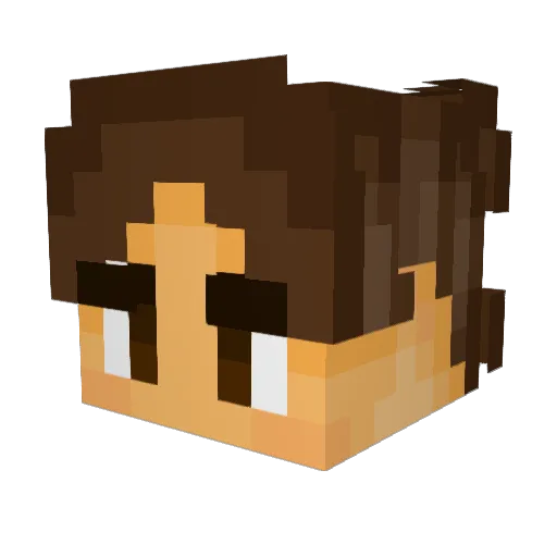 Robot_Games_yt Minecraft avatar head, 3D render