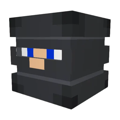 Robot_cd Minecraft avatar head, 3D render