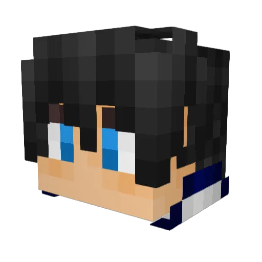 Robotaclypse Minecraft avatar head, 3D render