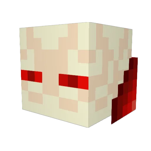 Robotbeak Minecraft avatar head, 3D render