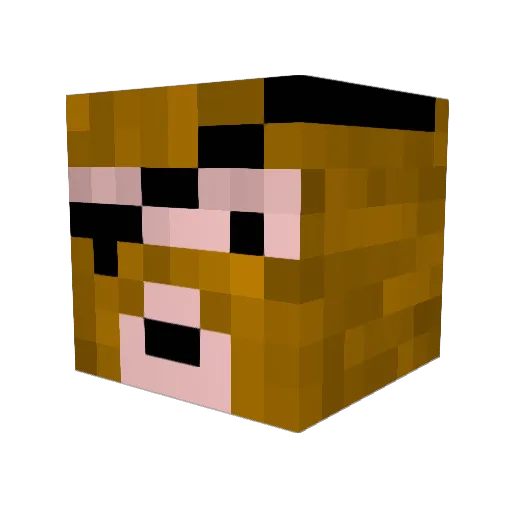 Robotbrock08 Minecraft avatar head, 3D render