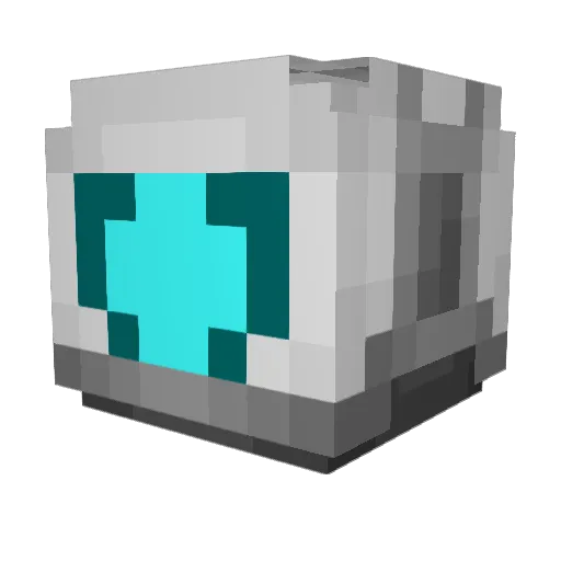 RoboterYT Minecraft avatar head, 3D render