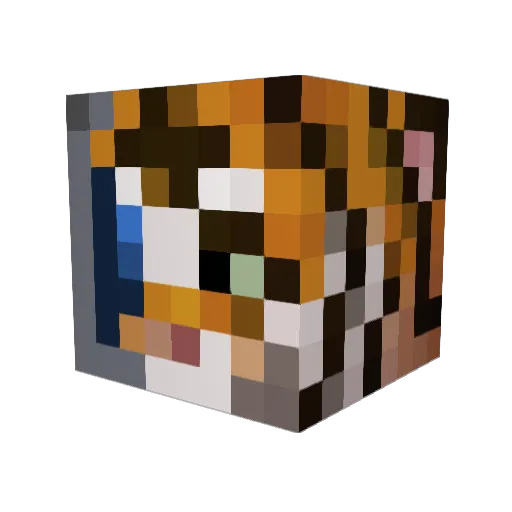 Robotic_Tiger Minecraft avatar head, 3D render