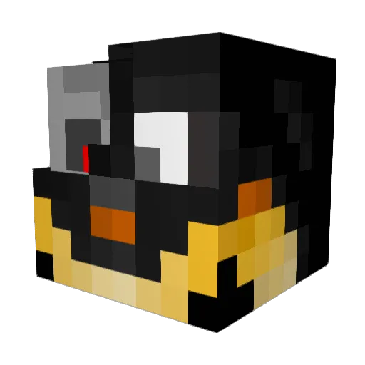RoboticalPenguin Minecraft avatar head, 3D render