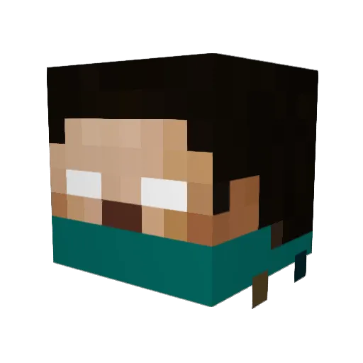 RobotikFace Minecraft avatar head, 3D render