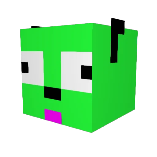 Robotize Minecraft avatar head, 3D render