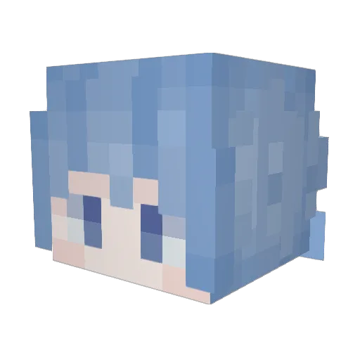 Robotmankun Minecraft avatar head, 3D render