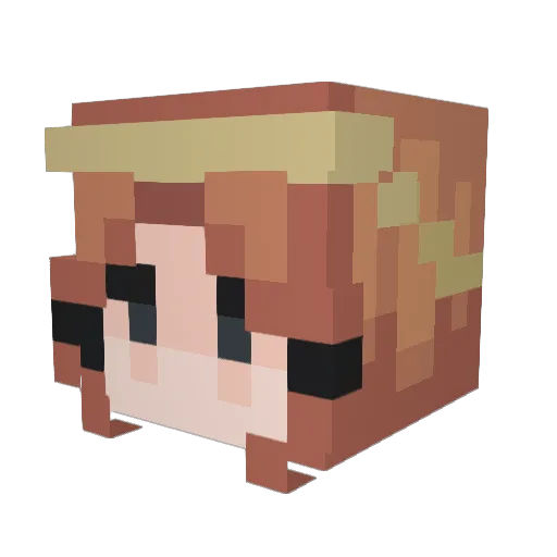 Robotmeister Minecraft avatar head, 3D render