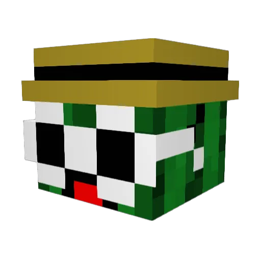 Robotnik_Kaktus Minecraft avatar head, 3D render