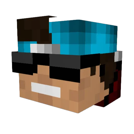 Robotsday Minecraft avatar head, 3D render