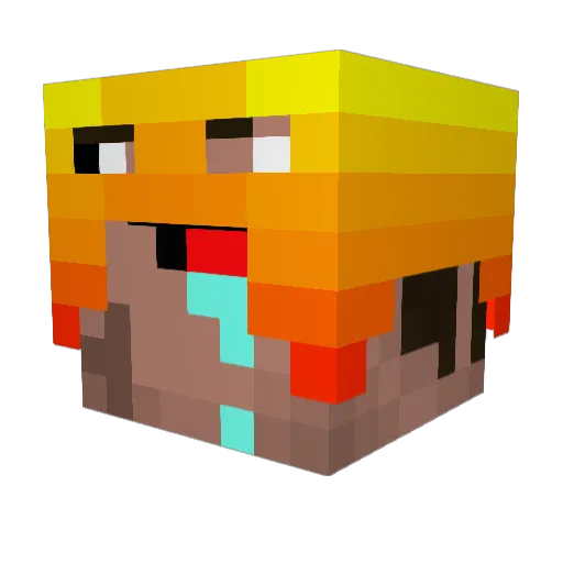 Robquick Minecraft avatar head, 3D render