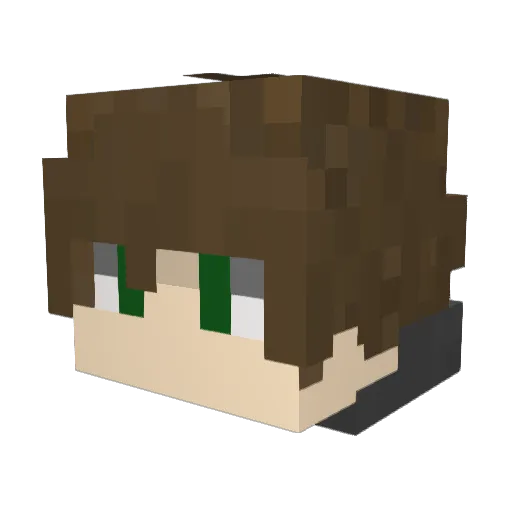Robreplays Minecraft avatar head, 3D render
