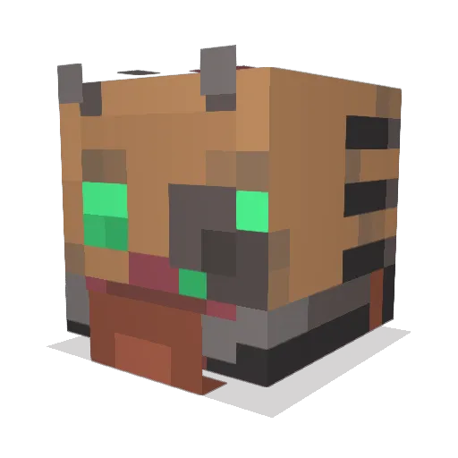 Robrone Minecraft avatar head, 3D render