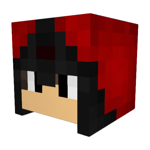 RobsFire Minecraft avatar head, 3D render