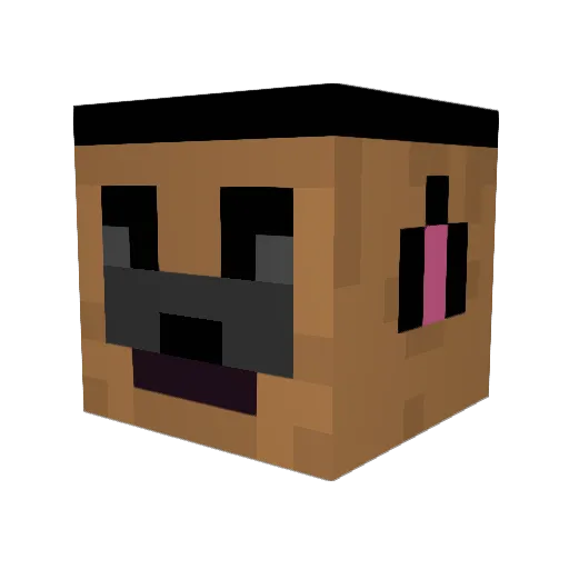 RobsHond Minecraft avatar head, 3D render
