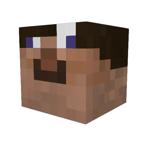 Robsdobs Minecraft avatar head, 3D render