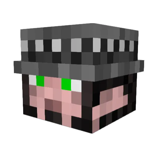 Robsonq Minecraft avatar head, 3D render