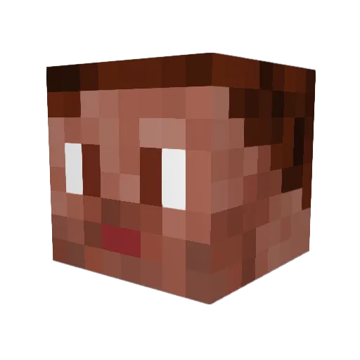 Robtangle Minecraft avatar head, 3D render
