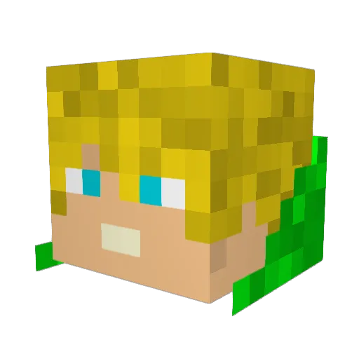 Robthetop Minecraft avatar head, 3D render