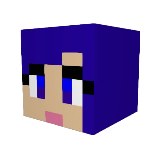 Robulite Minecraft avatar head, 3D render