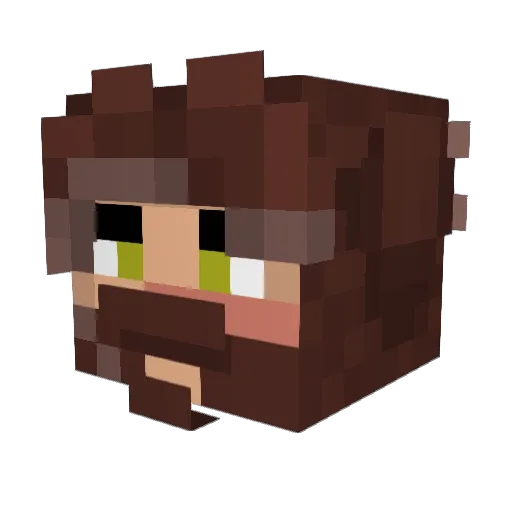 Robustwolf Minecraft avatar head, 3D render