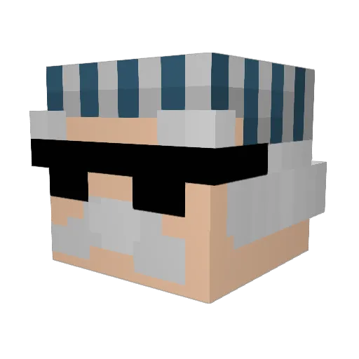 RobuxDaBomb Minecraft avatar head, 3D render
