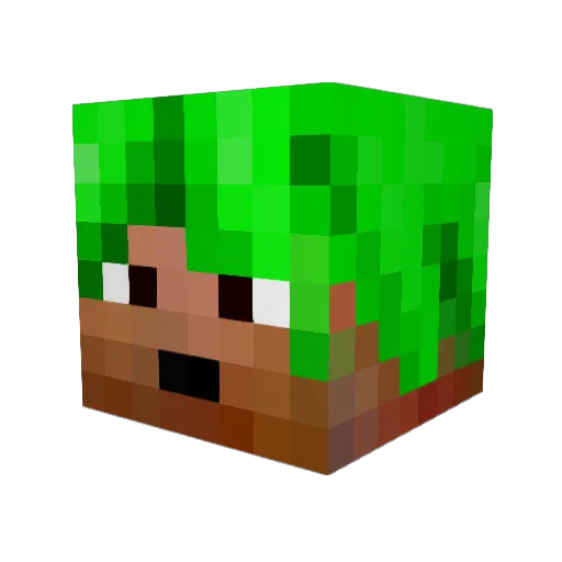 RobuxSpender Minecraft avatar head, 3D render