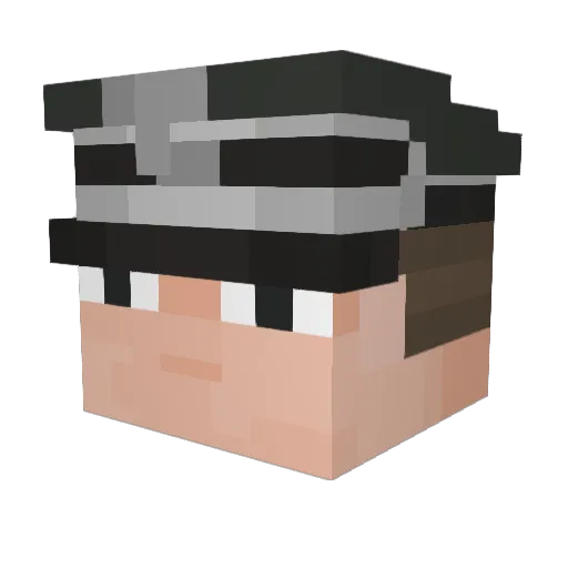 RobvanHoek Minecraft avatar head, 3D render